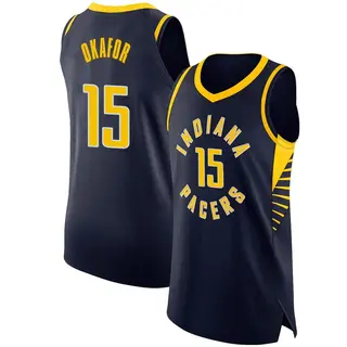 Indiana Pacers Men's Jahlil Okafor Navy Authentic Jersey - Icon Edition