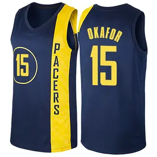 Indiana Pacers Youth Jahlil Okafor Navy Blue Swingman Jersey - City Edition